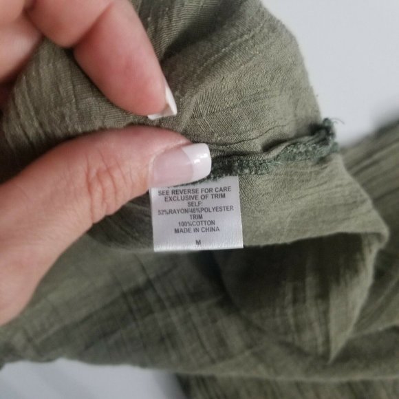 Bobeau Womens Size Medium High Low Hem Gauzy Tunic - Picture 4 of 6